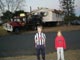 A house being moved to Karana Downs